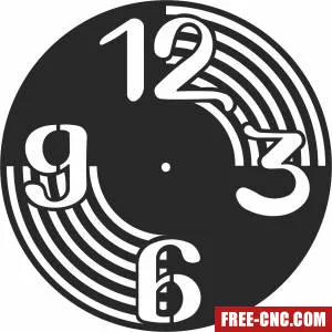 Wall vinyl clock decor - Download free dxf for cnc plasma cutting
