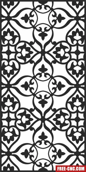 Pattern door decorative - Free dxf for laser cutting and plasma
