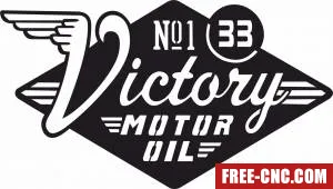 Victory motor oil logo decal retro sign - Free dxf for laser cutting and plasma