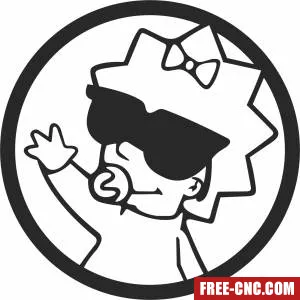 Maggie simpson clipart - Download free dxf for cnc plasma cutting