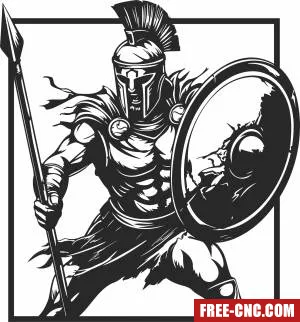 Spartan wall clipart - Download free dxf for cnc plasma cutting