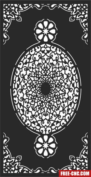 Decorative screen wall pattern decorative door screen - Download free dxf for cnc plasma cutting