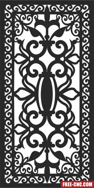 Decorative panel wall screen pattern - Download free dxf for cnc plasma cutting