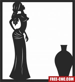 African women design african art - Download free dxf for cnc plasma cutting