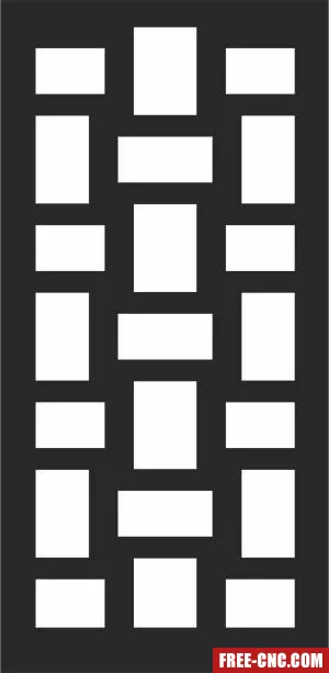 Screen wall screen - Free dxf for laser cutting and plasma