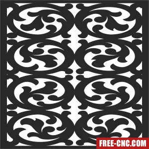 Decorative floral pattern square wall panel - Download free dxf for cnc plasma cutting Decorative floral pattern square wall panel - Download free dxf for cnc plasma cutting