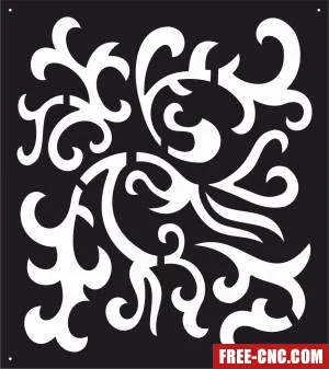 Decorative panel screen pattern wall art - Download free dxf for cnc plasma cutting Decorative panel screen pattern wall art - Download free dxf for cnc plasma cutting