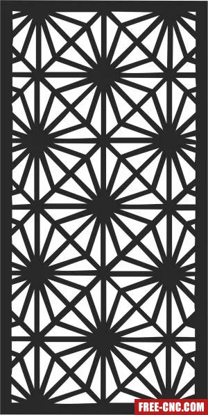 Wall screen pattern wall - Free dxf for laser cutting and plasma
