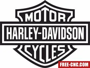 Harley davidson motor company logo - Free dxf for laser cutting and plasma