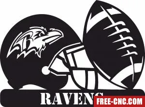 Baltimore ravens nfl helmet logo - free dxf download