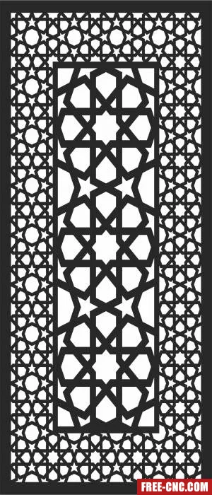 Wall decorative door decorative - Free dxf files ready to cut