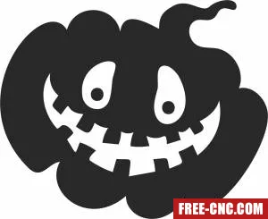 Funny pumpkin halloween art - Free dxf files ready to cut