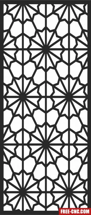 Pattern decorative door wall screen door pattern - Free dxf files ready to cut