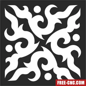 Pattern decorative wall door - Free dxf for laser cutting and plasma
