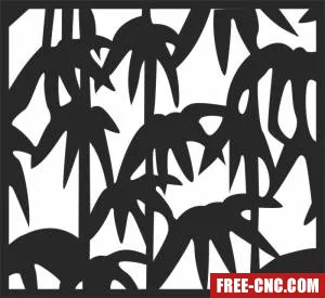 Decorative pattern art wall screen - free dxf download