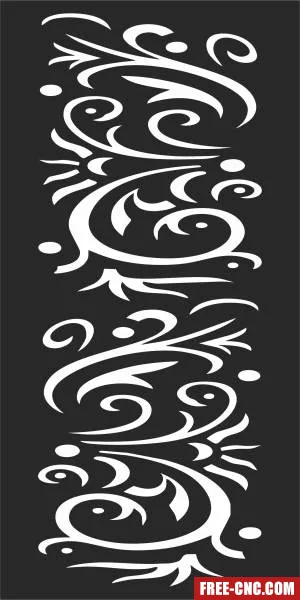 Pattern decorative door pattern screen decorative wall - Free dxf files ready to cut