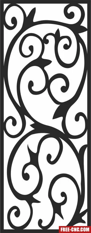 Wall door screen - Free dxf download
