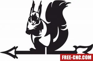 Squirrel in arrow - free dxf download