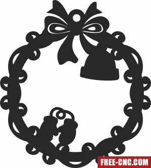 Christmas bell ornament - Free dxf files ready to cut