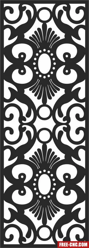 Pattern door screen decorative - Free dxf files ready to cut