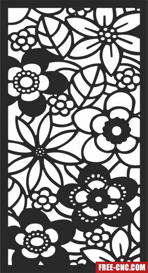 Decorative pattern wall screen door - Free dxf for laser cutting and plasma