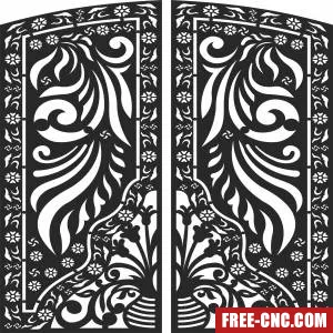 Decorative door screen decorative - Download free dxf for cnc plasma cutting