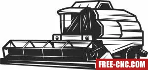 Farm combine harvester clipart - Free dxf for laser cutting and plasma