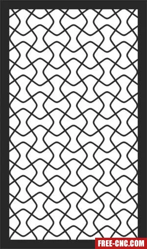 Panel decorative screen partition wall - free dxf download