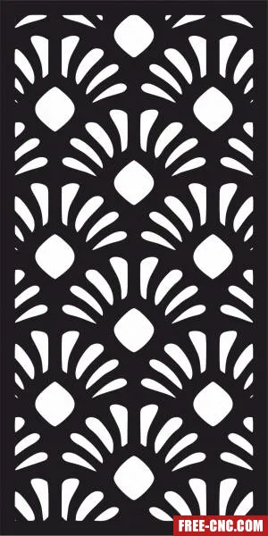 Decorative panel floral screen pattern partition - Free dxf files ready to cut