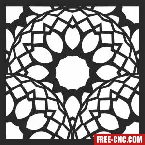 Decorative wall pattern wall - Free dxf for laser cutting and plasma