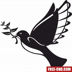 Peace bird wall decor home decoration - Download free dxf for cnc plasma cutting