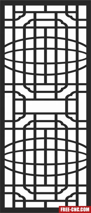 Decorative wall screen - Free dxf for laser cutting and plasma