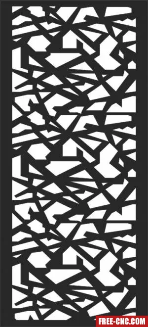 Decorative screen wall pattern door - free dxf download