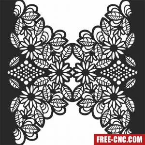 Door wall decorative wall pattern - Download free dxf for cnc plasma cutting