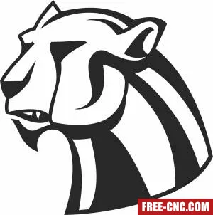 Jaguar drawing face - Free dxf download