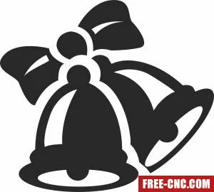 Christmas bell clipart - Free dxf for laser cutting and plasma