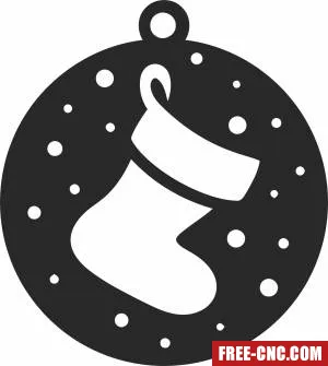 Stocking christmas ornament - Download free dxf for cnc plasma cutting