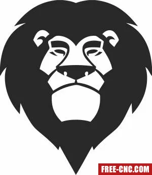 Lion head cartoon sign - Free dxf for laser cutting and plasma