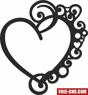 Heart clipart - Free dxf files ready to cut