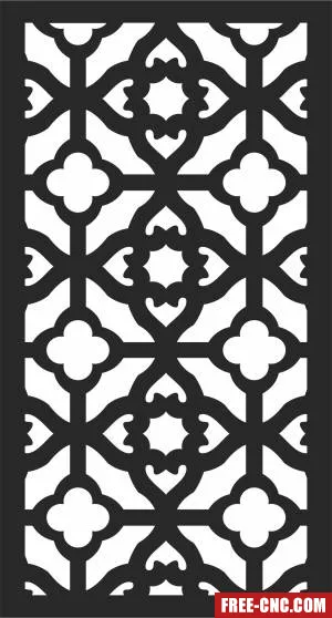 Pattern wall decorative pattern - Free dxf for laser cutting and plasma