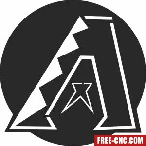 Arizona diamondbacks mlb logo baseball - Free dxf files ready to cut