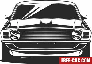 Calssic mustang clipart - Free dxf for laser cutting and plasma