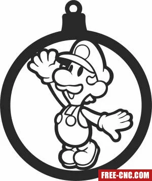 Super mario ball ornament - Free dxf for laser cutting and plasma