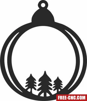 Christmas tree ornaments - Free dxf download