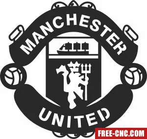 Manchester united football club premier league logo - Download free dxf for cnc plasma cutting