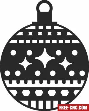 Christmas ornament ball - Free dxf files ready to cut