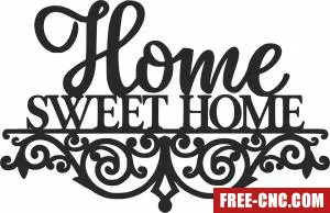 Home sweet home wall decor - Free dxf files ready to cut