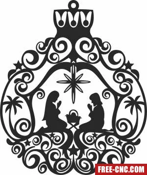 Christmas praying wall sign - Free dxf download