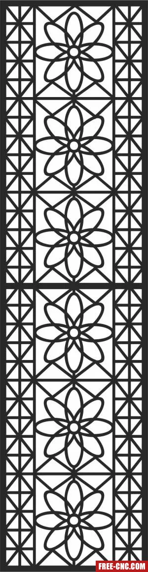 Screen decorative pattern - Download free dxf for cnc plasma cutting