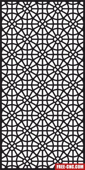 Decorative panel wall screen pattern - Download free dxf for cnc plasma cutting